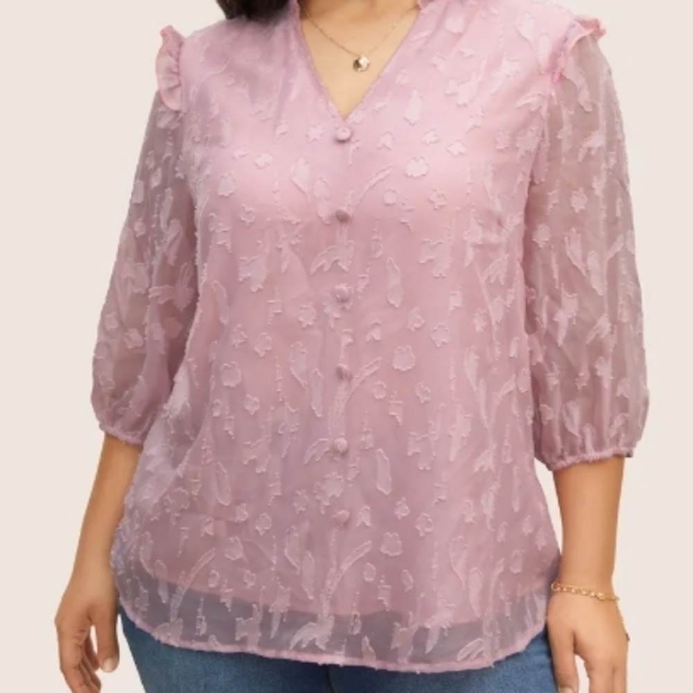 Elegant Pink Sheer Blouse